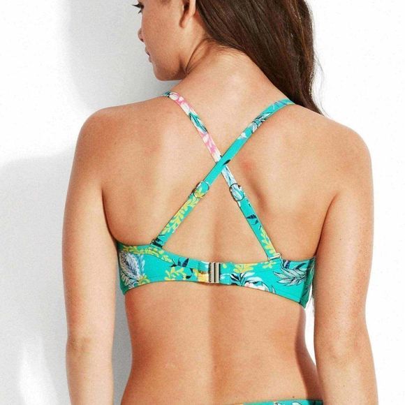 NWT Seafolly Water Green DD Cup Bralette Evergreen (USA 4) - Picture 2 of 6